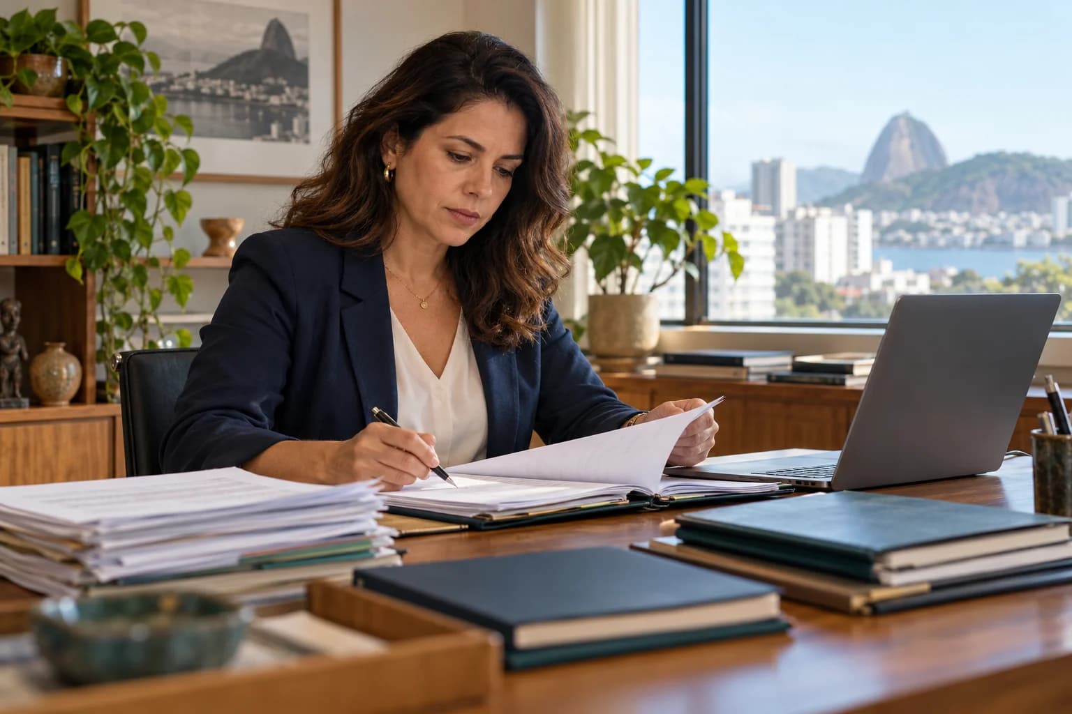 Imagem ilustrativa de profissional revisando registros
